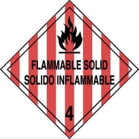Accuform BILINGUAL DOT PLACARD HAZARD CLASS 4 MPLSP6CT100